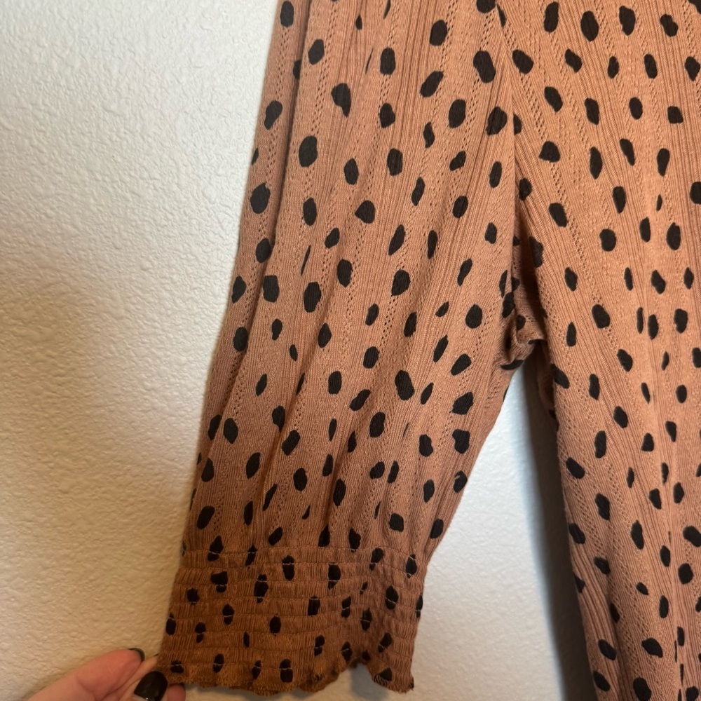 Lucky Brand Cheetah Print Blouse Size Large - Picture 3 of 6